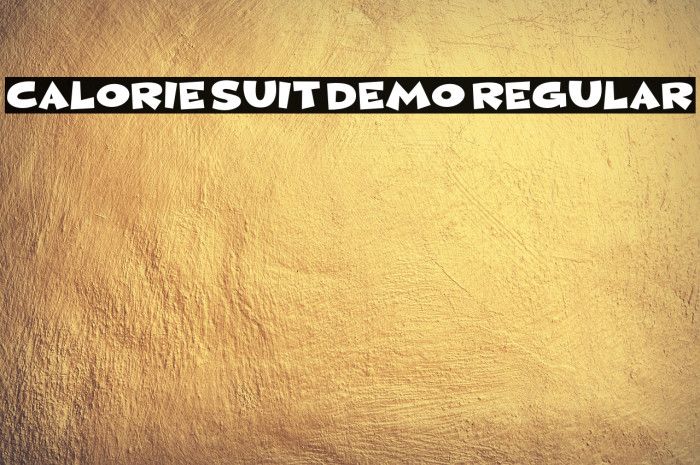 Calorie Suit DEMO Regular Example 1