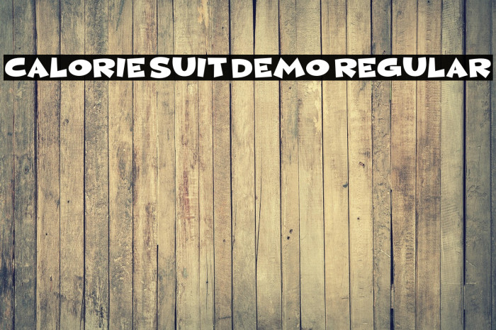 Calorie Suit DEMO Regular Example 2