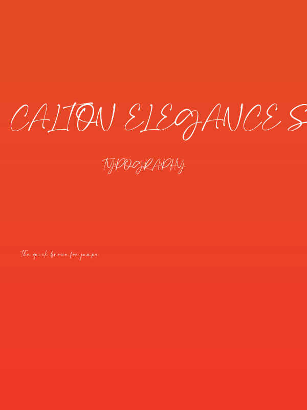 Calton Elegance Script Poster