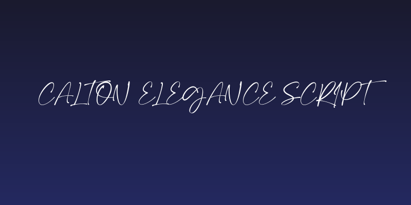 Calton Elegance Script Social Header