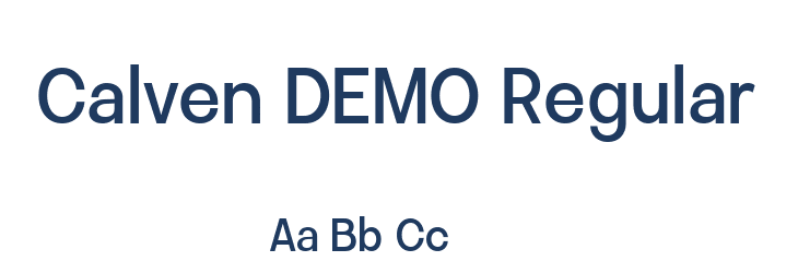 Calven DEMO Regular Font Preview