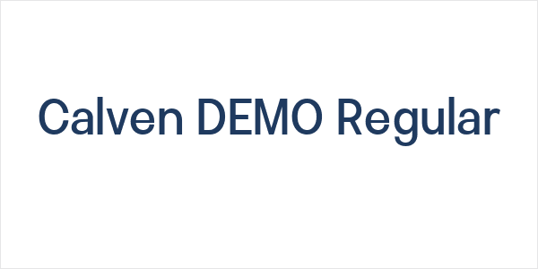 Calven DEMO Regular Logo