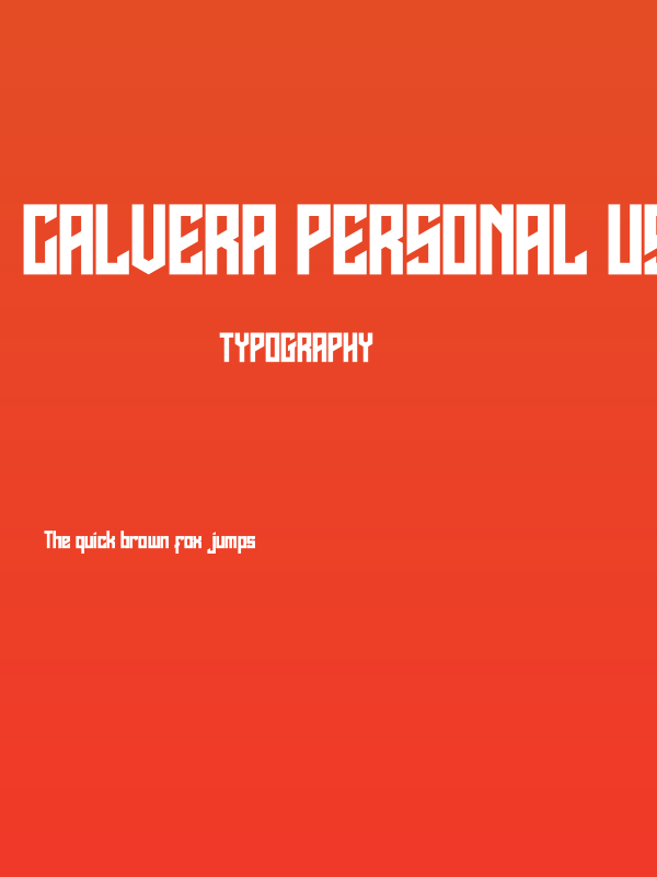 Calvera Personal Use Poster
