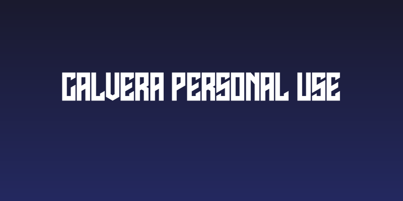 Calvera Personal Use Social Header
