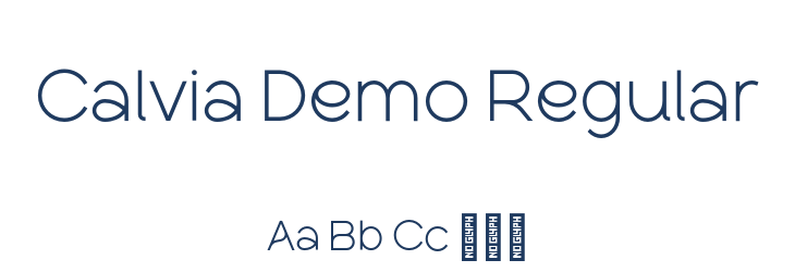 Calvia Demo Regular Font Preview