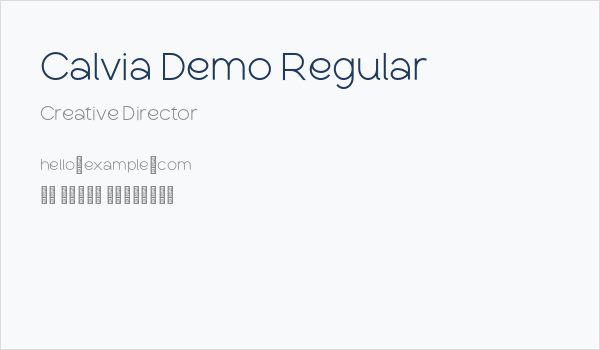 Calvia Demo Regular Business Card