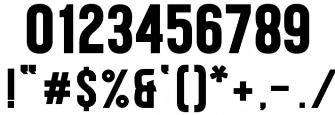 Calvier Bold Font OTHER CHARS