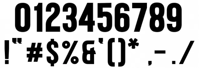 Calvier Bold Font OTHER CHARS