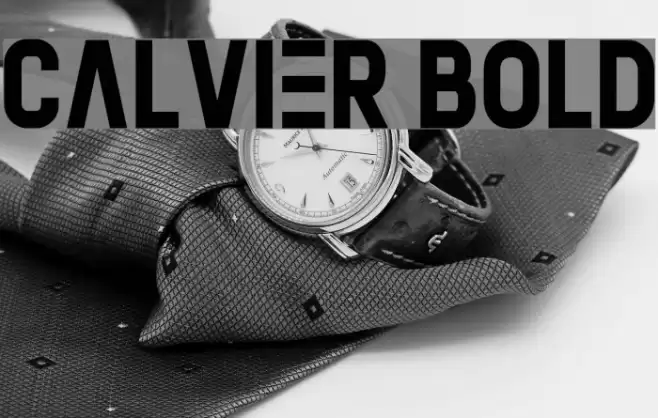 Calvier Bold Font examples