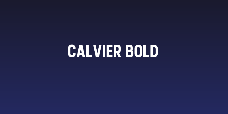 Calvier Bold Social Header