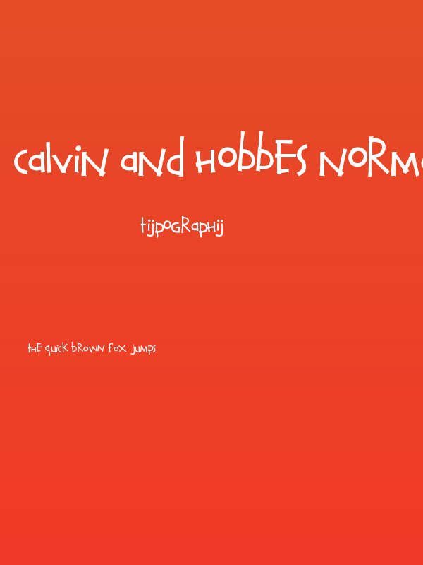 Calvin and Hobbes Normal Poster