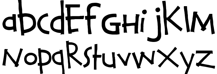 Calvin and Hobbes Normal Font LOWERCASE