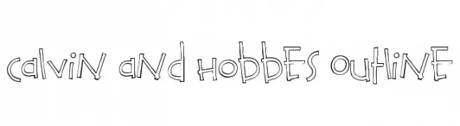 Calvin and Hobbes Outline  baixar fontes gratis