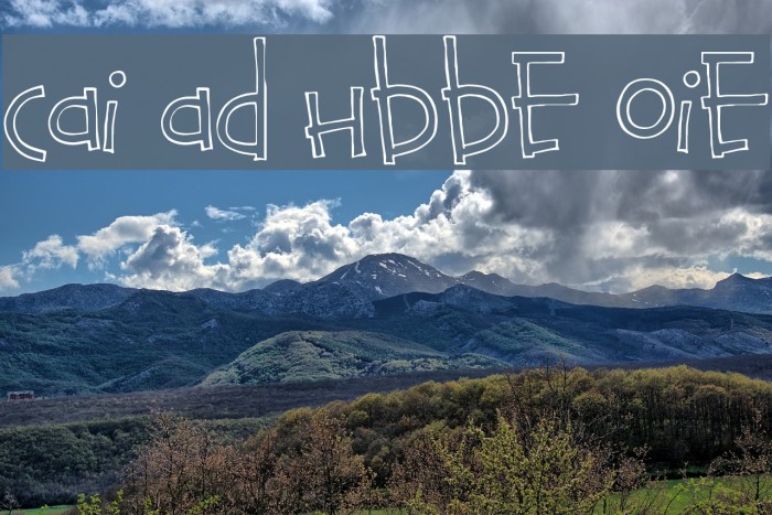 Calvin and Hobbes Outline Font examples
