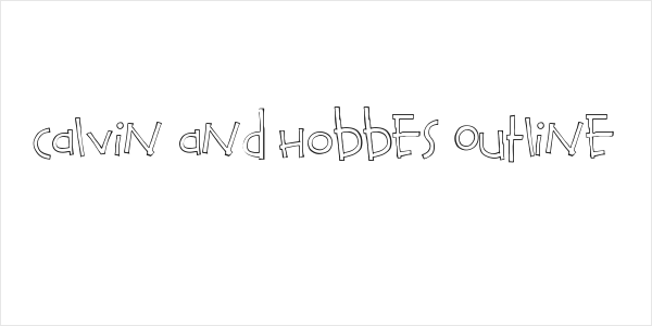 Calvin and Hobbes Outline Logo