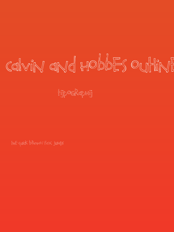 Calvin and Hobbes Outline Poster