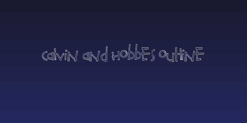 Calvin and Hobbes Outline Social Header