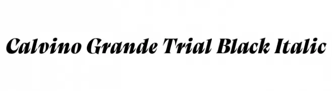 Calvino Grande Trial Black Italic  baixar fontes gratis