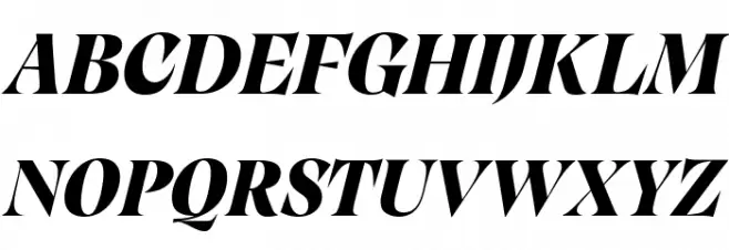 Calvino Grande Trial Black Italic 字体 大写