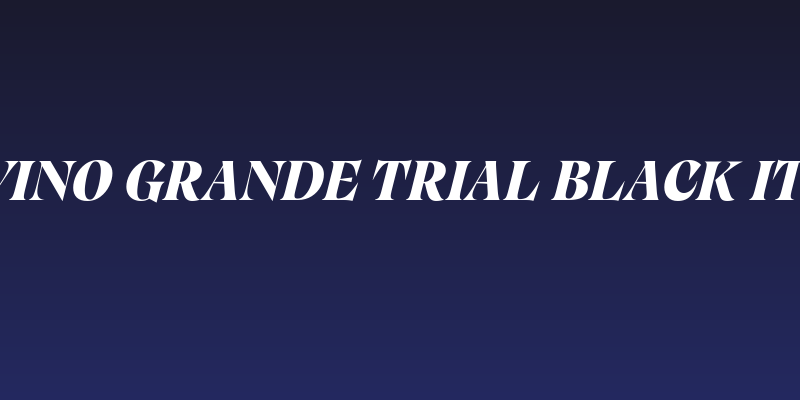 Calvino Grande Trial Black Italic Social Header