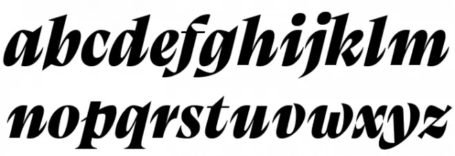 Calvino Grande Trial Black Italic 字体 小写