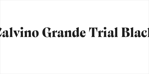 Calvino Grande Trial Black Logo