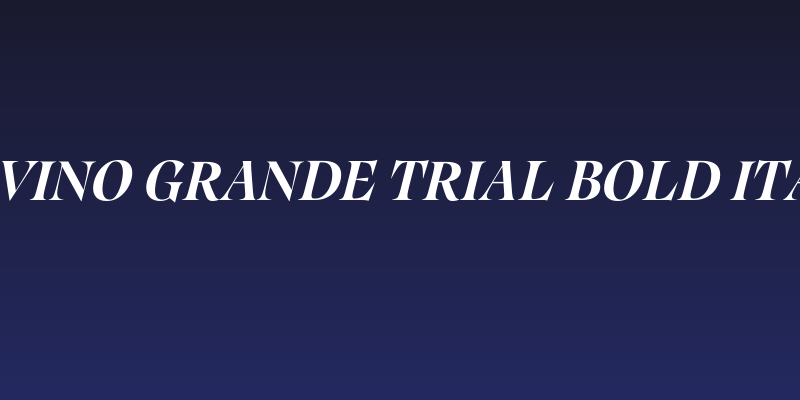 Calvino Grande Trial Bold Italic Social Header