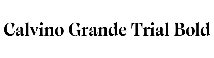Calvino Grande Trial Bold  font caratteri gratis