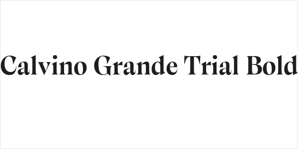 Calvino Grande Trial Bold Logo