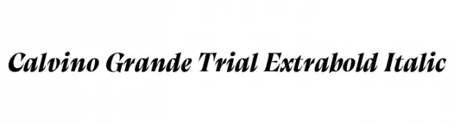 Calvino Grande Trial Extrabold Italic  baixar fontes gratis