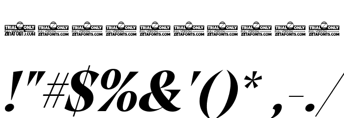 Calvino Grande Trial Extrabold Italic Font OTHER CHARS