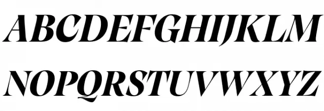 Calvino Grande Trial Extrabold Italic Шрифта ВЕРХНИЙ