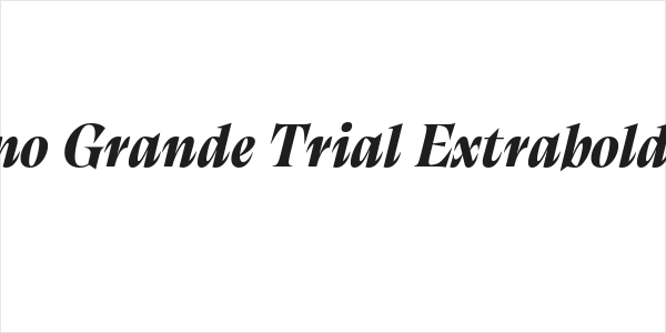 Calvino Grande Trial Extrabold Italic Logo