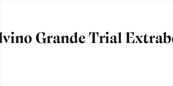 Calvino Grande Trial Extrabold Logo