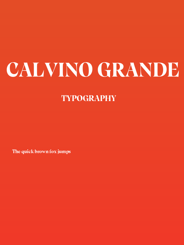 Calvino Grande Trial Extrabold Poster