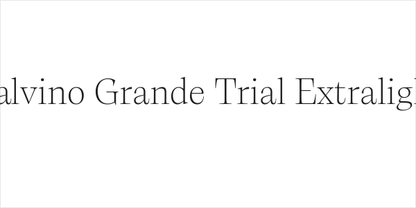 Calvino Grande Trial Extralight Logo