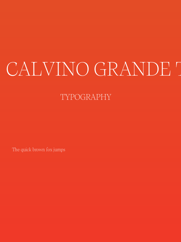 Calvino Grande Trial Extralight Poster