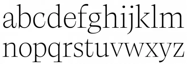 Calvino Grande Trial Extralight Schriftart Kleinbuchstaben