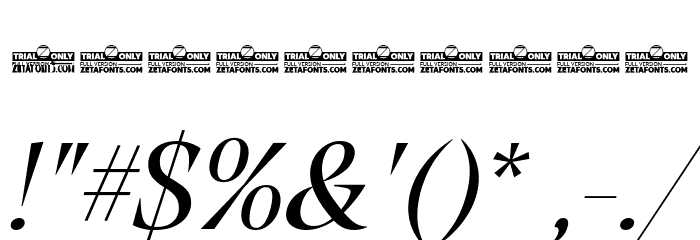 Calvino Grande Trial Italic Font OTHER CHARS