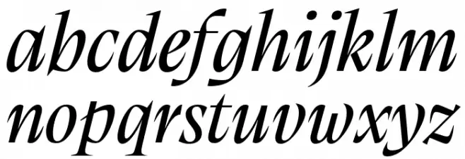 Calvino Grande Trial Italic Caratteri MINUSCOLO