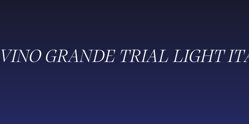 Calvino Grande Trial Light Italic Social Header