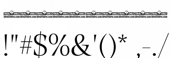 Calvino Grande Trial Light Font OTHER CHARS