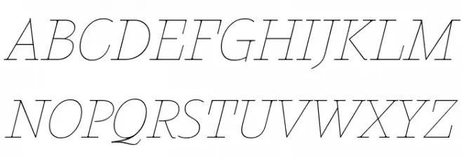 Calvino Grande Trial Monoline Italic Polices MAJUSCULES