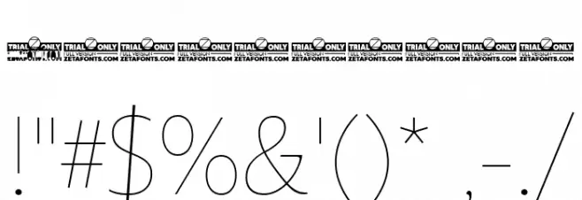 Calvino Grande Trial Monoline Font OTHER CHARS