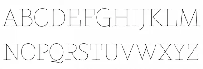 Calvino Grande Trial Monoline Font Litere mari