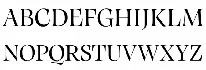 Calvino Grande Trial Regular フォント 大文字