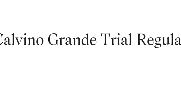 Calvino Grande Trial Regular Logo