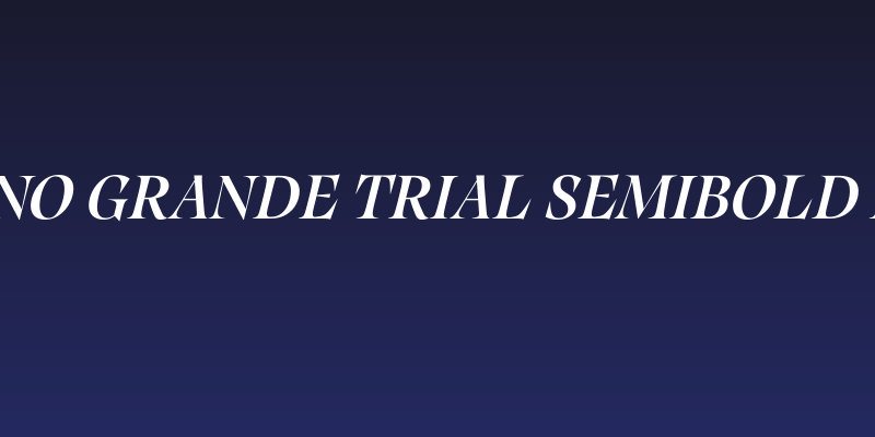 Calvino Grande Trial Semibold Italic Social Header