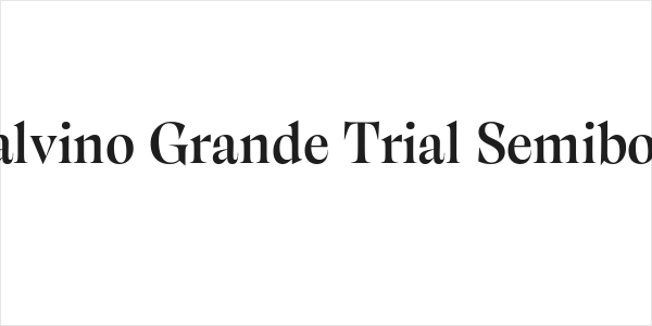 Calvino Grande Trial Semibold Logo