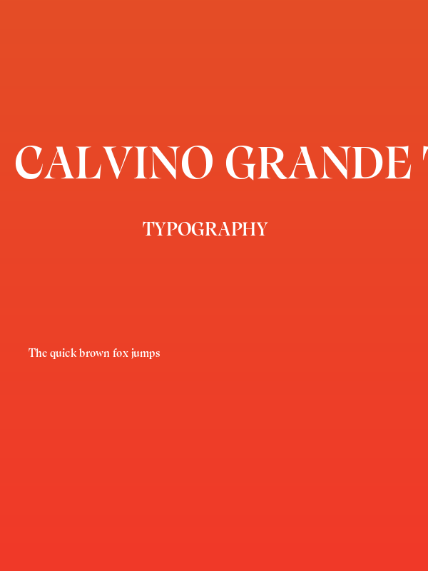 Calvino Grande Trial Semibold Poster
